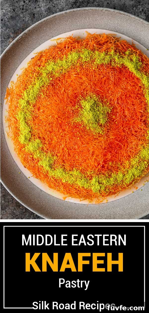 titled image (and shown): middle eastern knafeh pastry