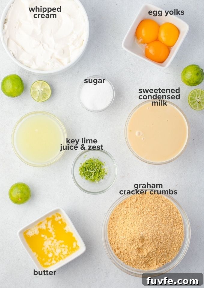 Authentic Key Lime Pie Recipe with Creamy Filling 4 Key lime pie recipe ingredients