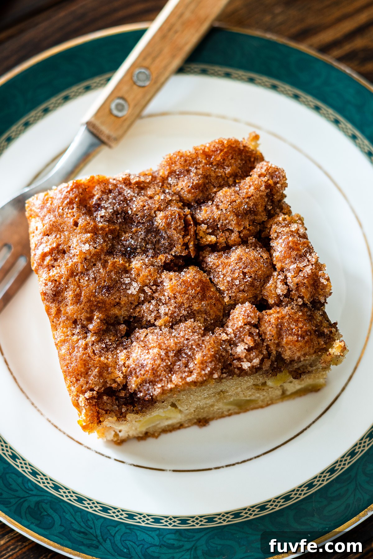 Cinnamon Sugar Apple Cake Recipe — Moist Spiced Apple Cake 2 apple cake topped with a crunchy cinnamon sugar