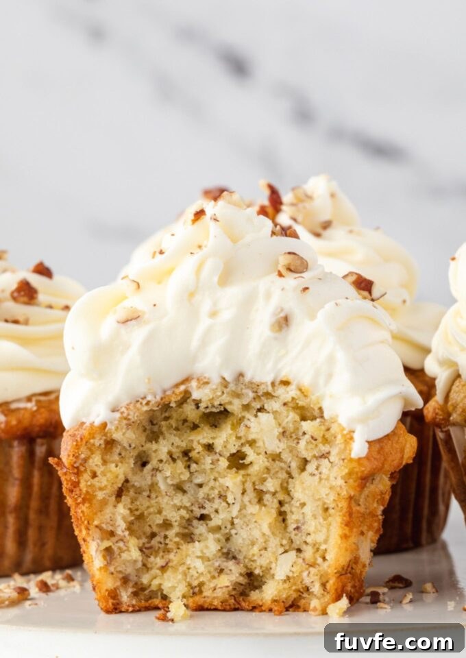 Hummingbird cupcake with a bite out of it