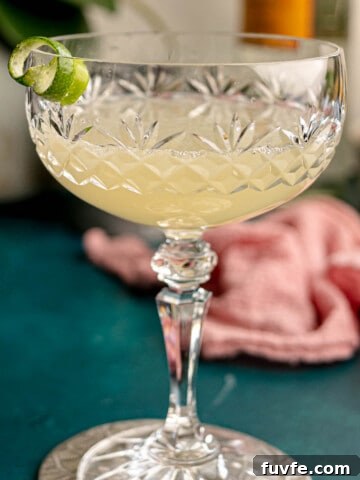A mezcal sour cocktail.
