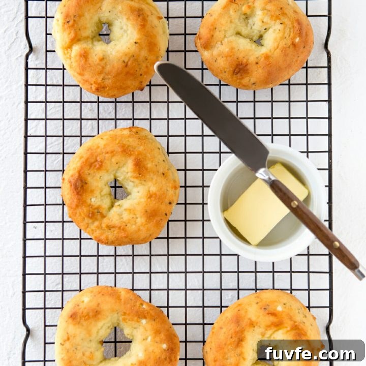 Keto Garlic Herb Bagels