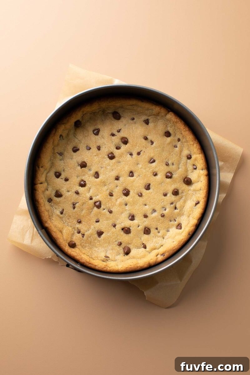 Homemade Cookie Cake in Springform Pan