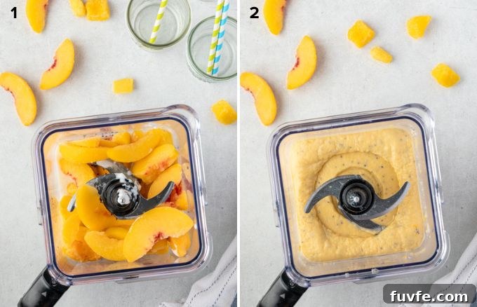 How to make peach and mango smoothie