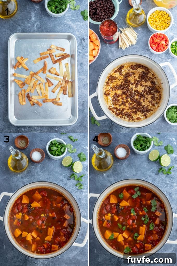 How to make vegan tortilla soup