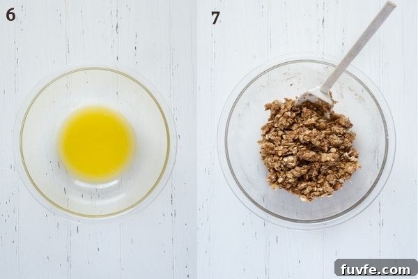 Classic Apple Crisp Recipe with Crunchy Oat Topping 6 How to make oatmeal crumble