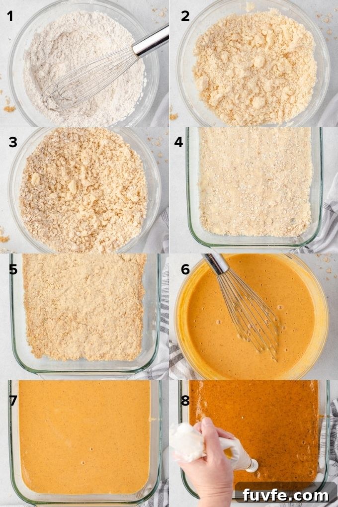 How to make pumpkin pie bars collage