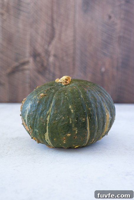 Velvety Kabocha Squash Mash Recipe 5 Whole kabocha squash before cutting.