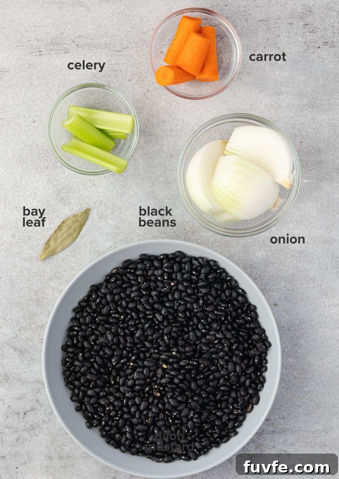 Pressure cooker black beans recipe ingredients