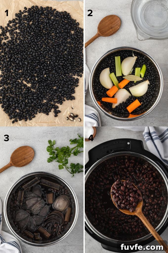 How to make pressure cooker black beans