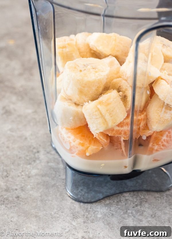 Orange Creamsicle Smoothie with Vanilla Yogurt 4 Blender with orange cream smoothie ingredients