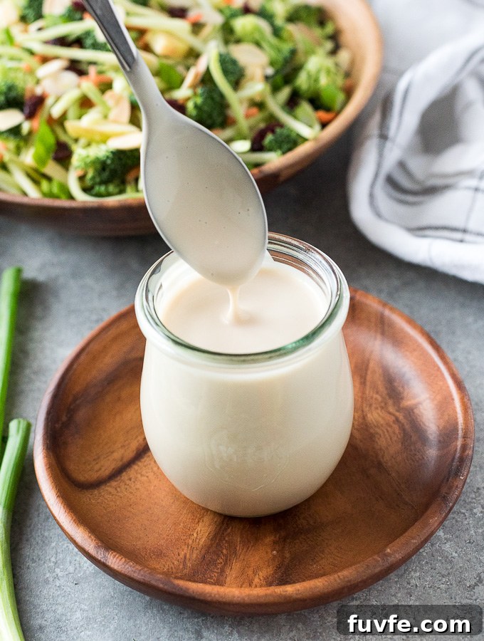 Homemade Coleslaw Dressing in a jar