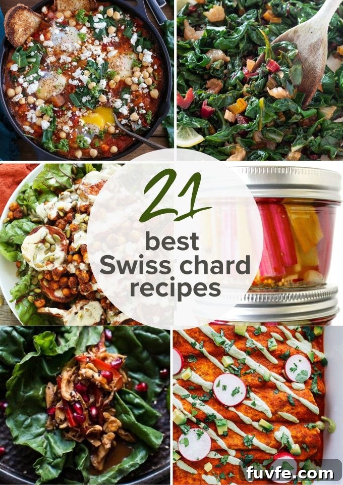 21 best Swiss chard recipes collage pin