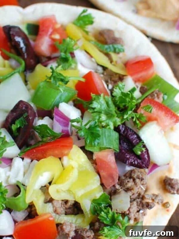 Lebanese Beef Kafta Meatballs with Garlic-Yogurt Sauce 7 Greek Beef Pita Pizza 1200 x 1200