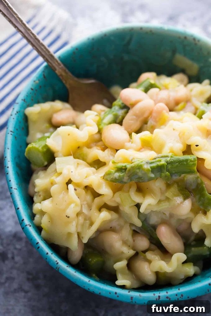One pot pasta in a bowl