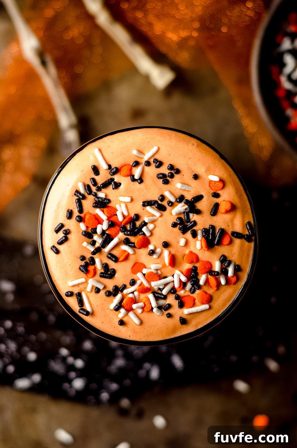 Iced Witches’ Brew Coffee: Spiced Cold Brew Recipe for Fall 9 aerial photo of cup of disney copycat cold witches brew coffee