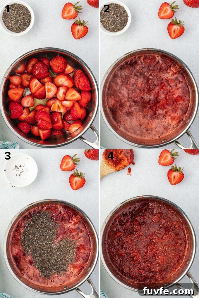 No-Cook Chia Seed Jam Recipe 5 How to make chia jam collage