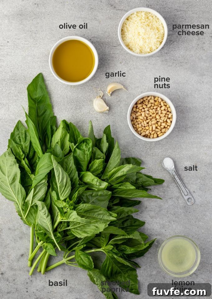 Basil pesto recipe ingredients