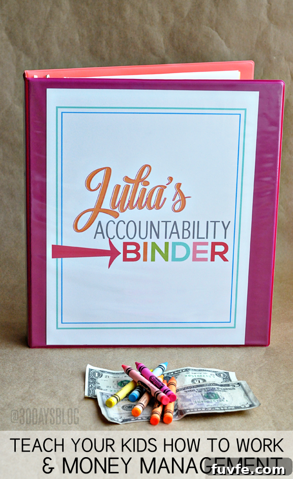 10 Clever Ways to Motivate Kids to Do Chores 8 Organization Tips: Make an Accountability Binder for your kids to teach work and money management www.thirtyhandmadedays.com