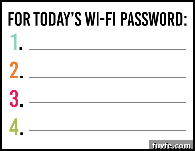 10 Clever Ways to Motivate Kids to Do Chores 3 For today's wi-fi password printable