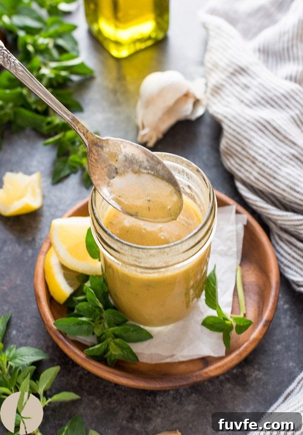 Classic Greek Salad Dressing Recipe 5 spoonful of Greek salad dressing