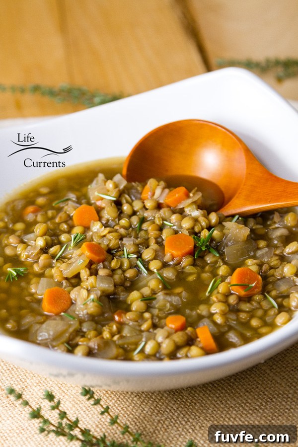 Homemade lentil soup is more nutritious and flavorful than store-bought soups. It’s also low fat, and full of veggies and flavor.
