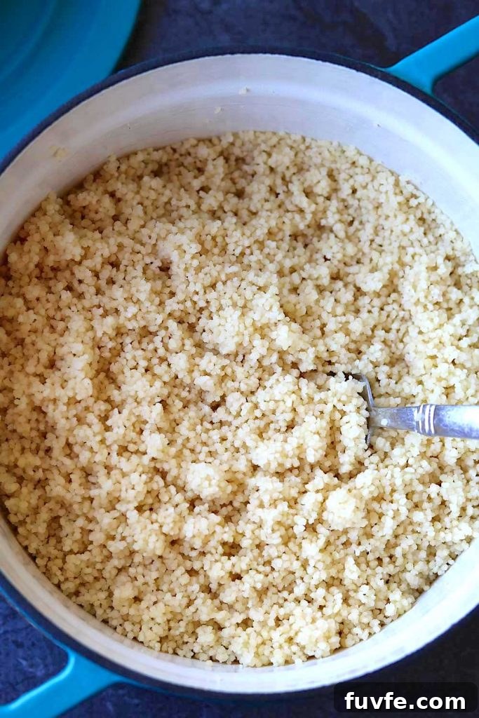 Perfect Couscous: Simple Stovetop and Instant Pot Cooking Guide 2 Cooked couscous final