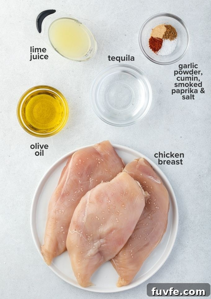 Tequila lime chicken ingredients