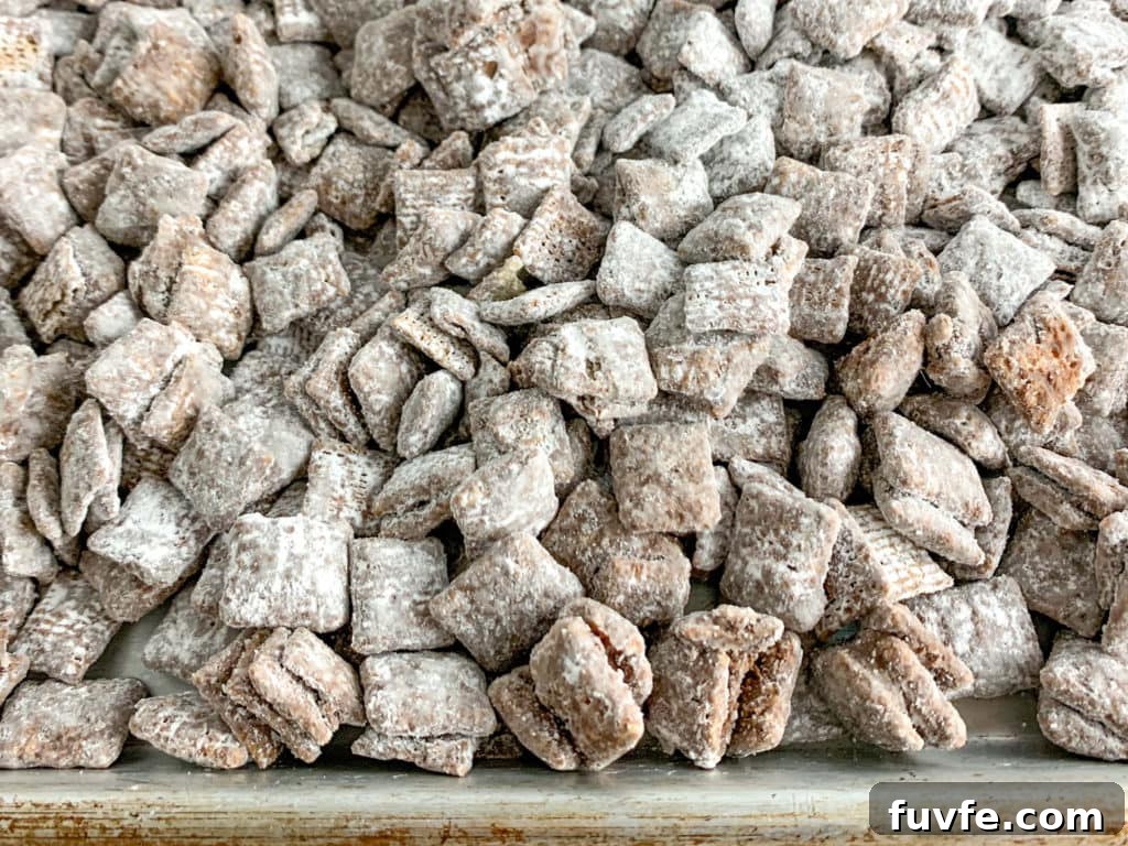 Spooky Halloween Chex Mix Recipe for Parties and Treats 4 How to make a snack mix for Halloween: start with Puppy Chow