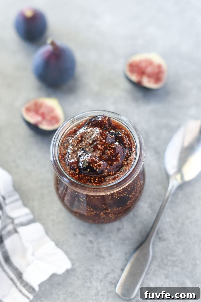 Fig jam in a jar