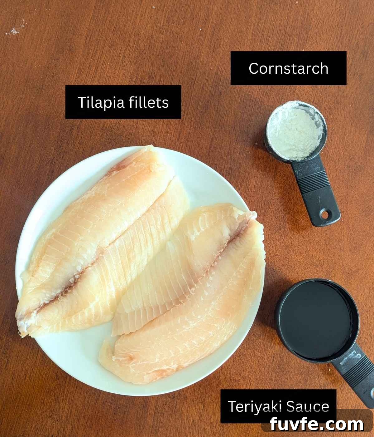 Ingredients for making Tilapia Teriyaki