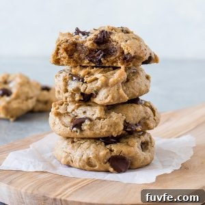 Stack of flourless peanut butter cookies
