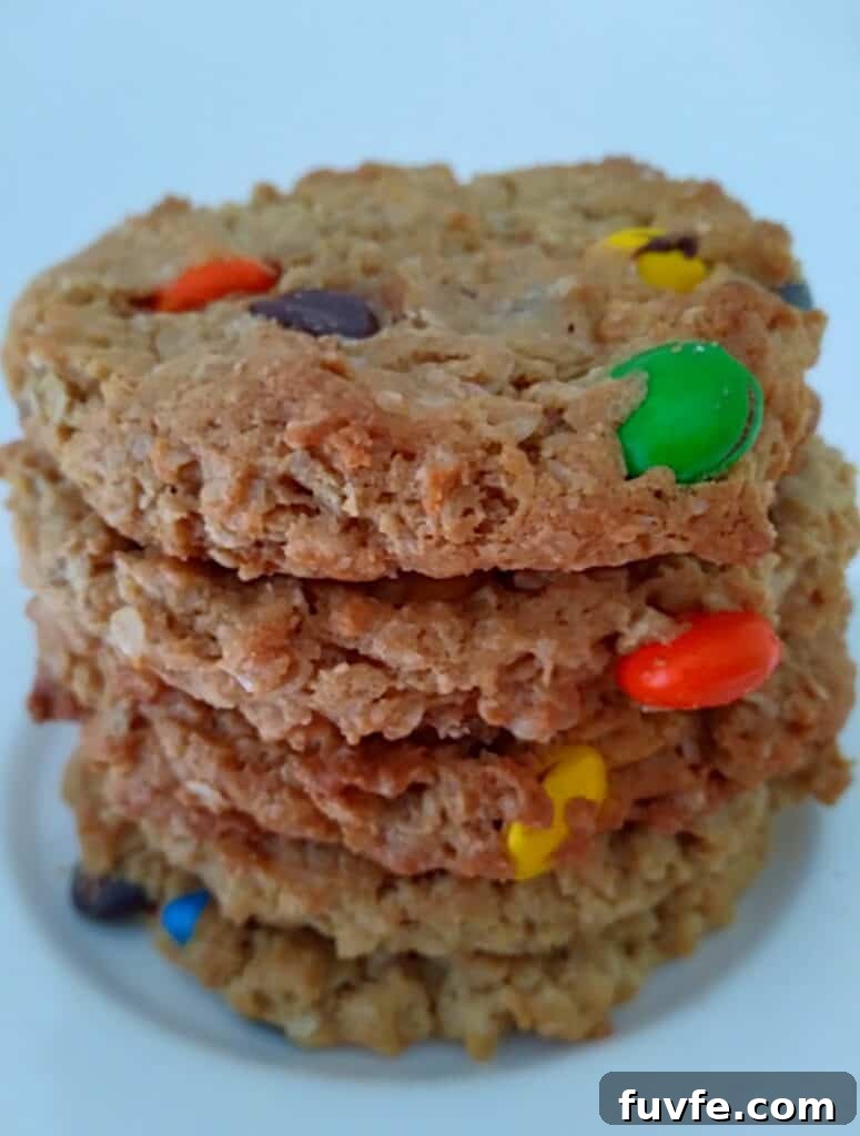 a stack of monster cookies.