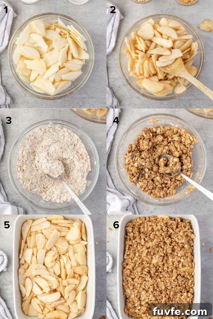 Warm Pear Crumble Recipe with Cinnamon Oat Topping 7 How to make pear crumble