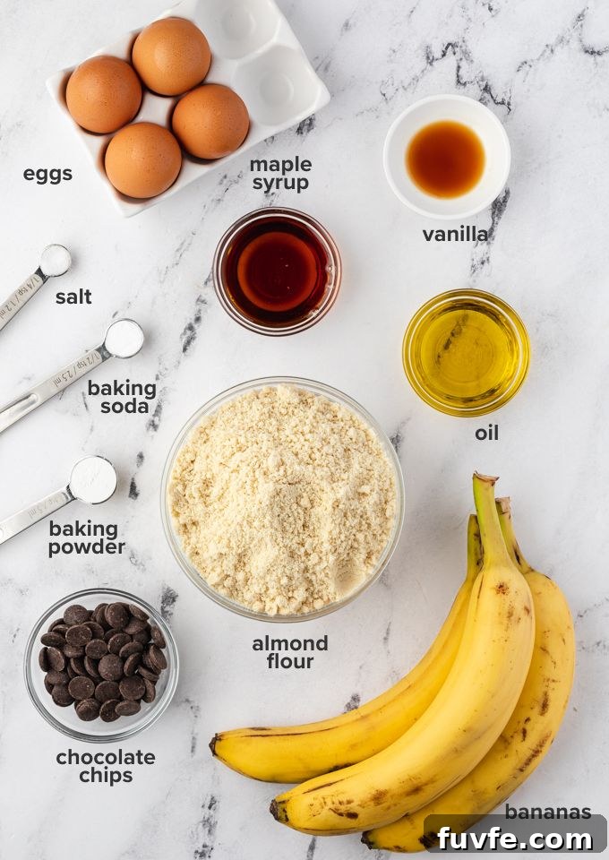 Almond flour banana bread recipe ingredients