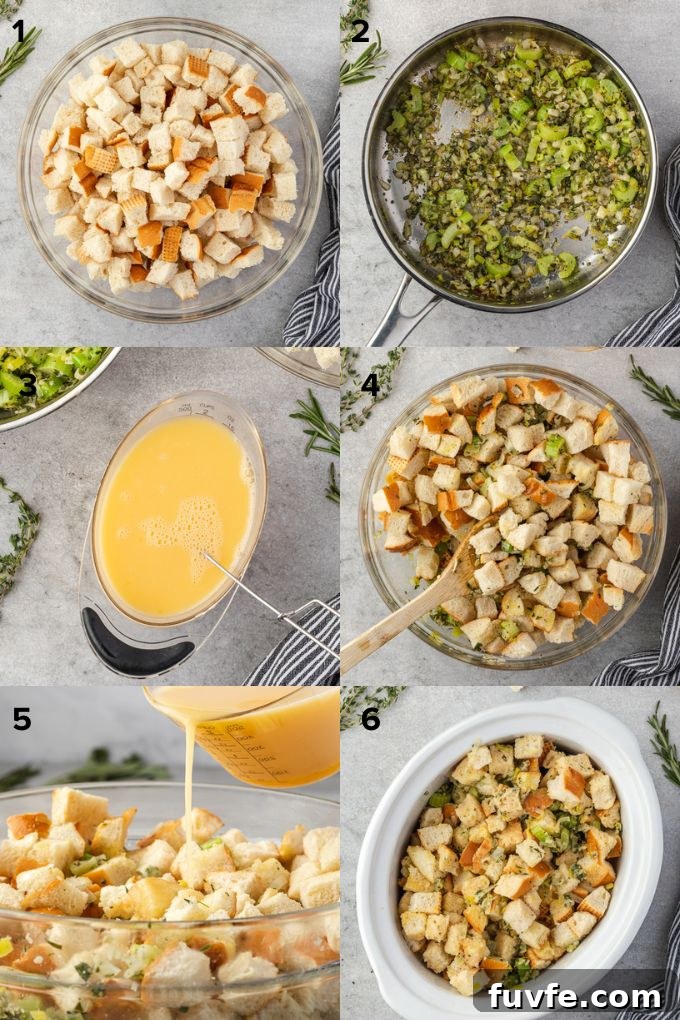 How to make stuffing in crock pot