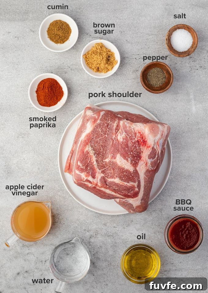 Tender Smoky Instant Pot Pulled Pork with Tangy BBQ Sauce 4 Instant pot pulled pork recipe ingredients