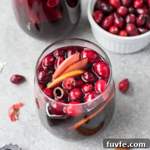 Cranberry Sangria Recipe for Holiday Parties 8 Glass of cranberry sangria