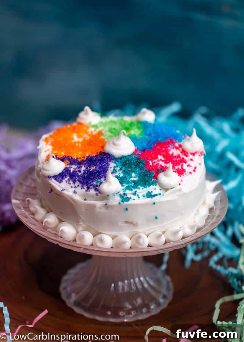 Keto Birthday Cake Chaffle with sugar free keto sprinkles that are homemade!