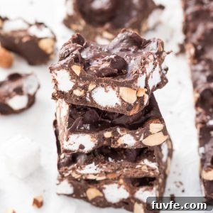 stack of rocky road candy