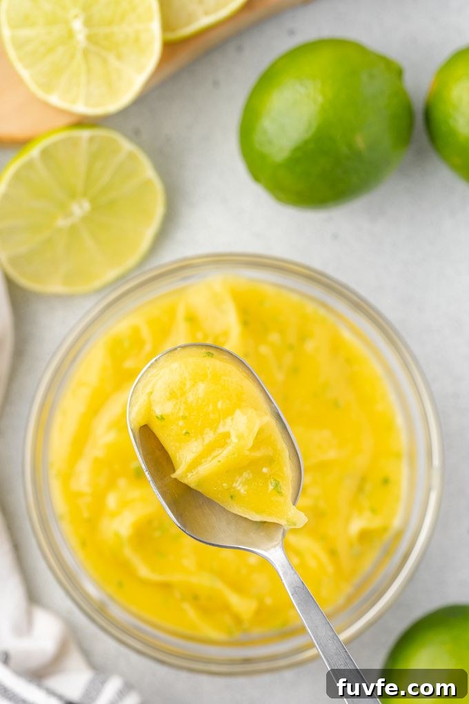 Spoonful of lime curd