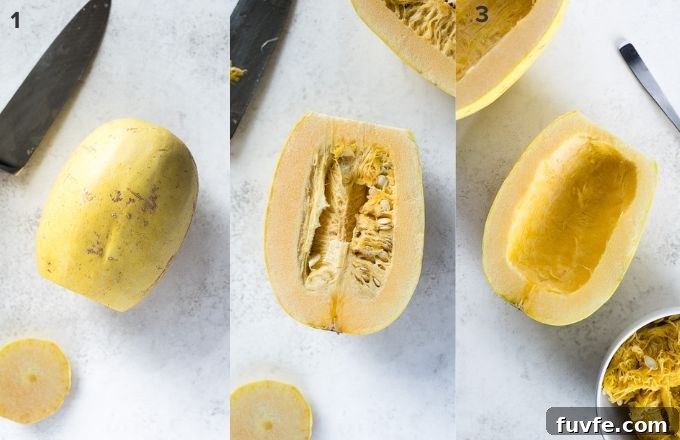 How to cut spaghetti squash