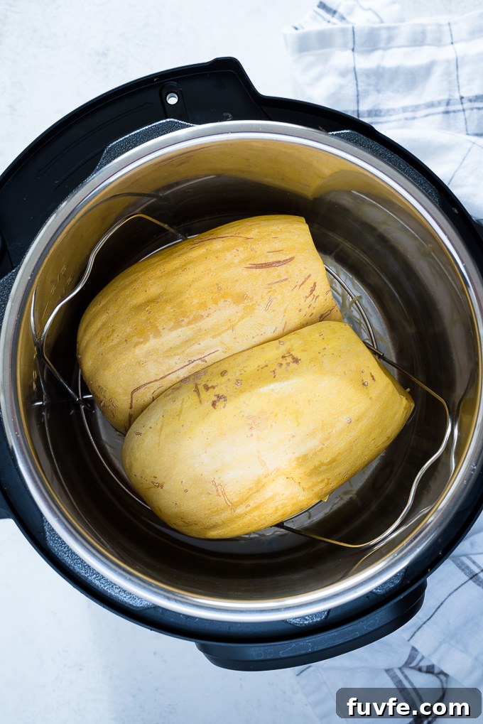 Spaghetti squash in Instant Pot