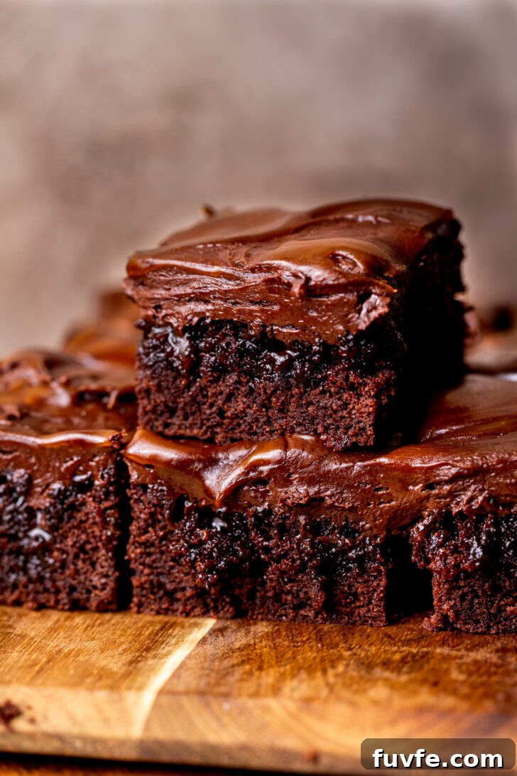 Decadent Chocolate Caramel Cake Recipe for Special Occasions 2 Stack of two chocolate caramel cake slices.