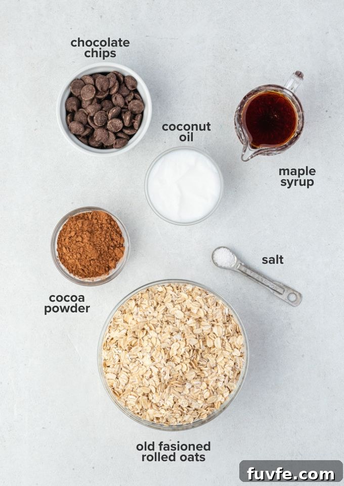 Chocolate granola recipe ingredients