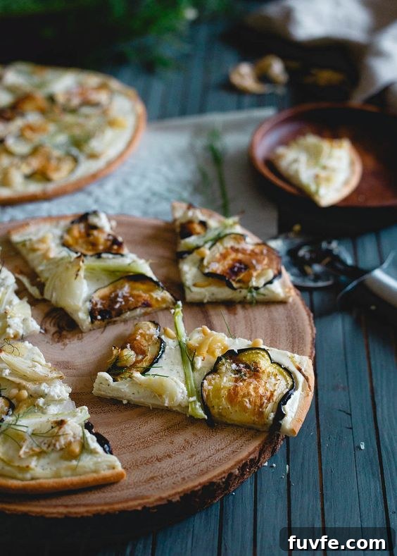 Roasted Eggplant Fennel Pizza