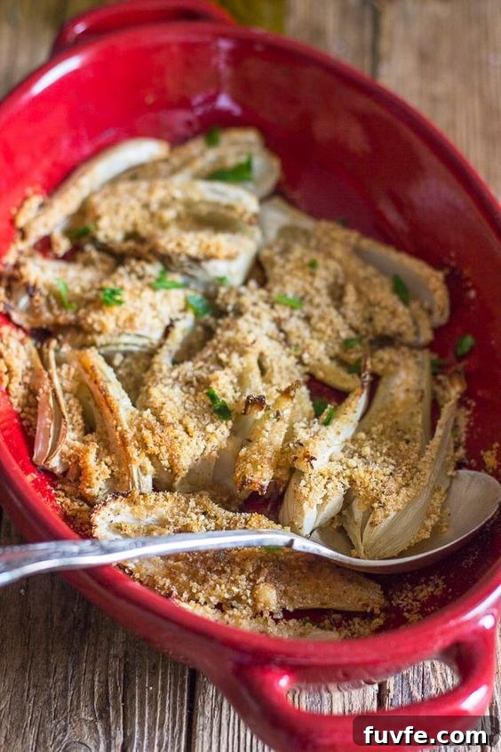 Italian parmesan baked fennel