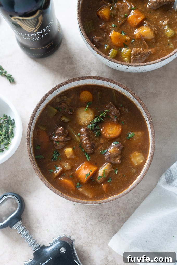 Instant Pot Guinness Beef Stew Recipe 3 Bowl of beef and guinness stew