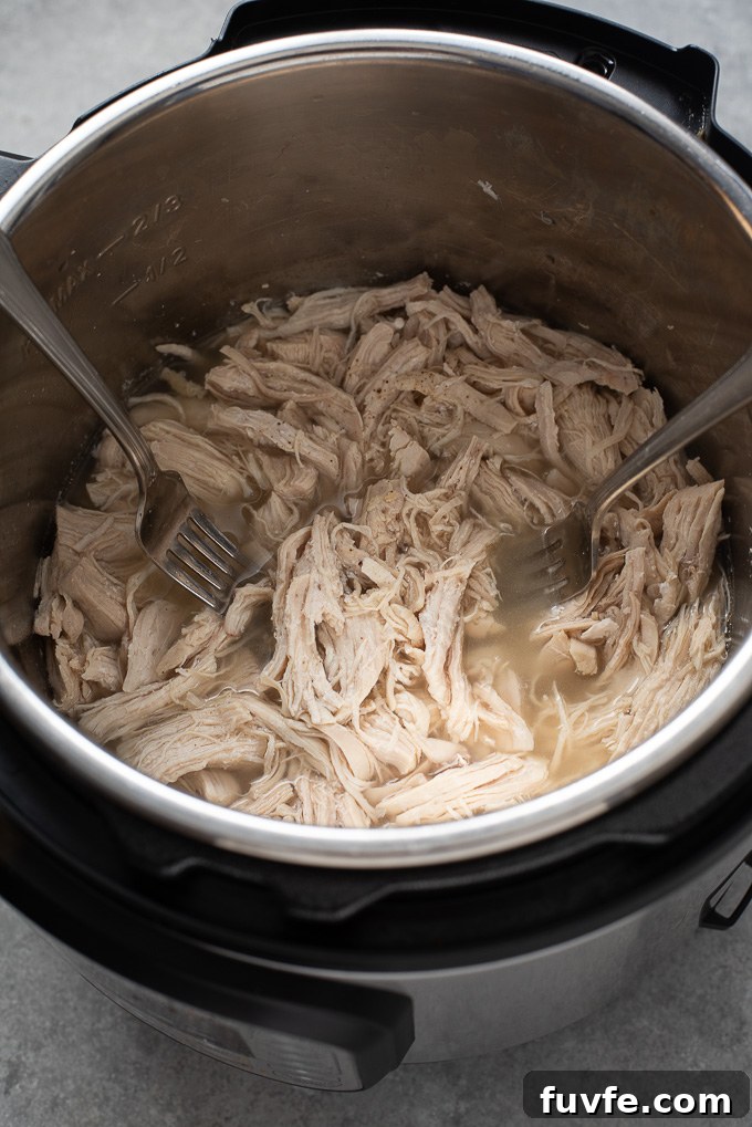 How to Make Shredded Chicken in the Instant Pot 6 Forks shredding Instant Pot shredded chicken breast