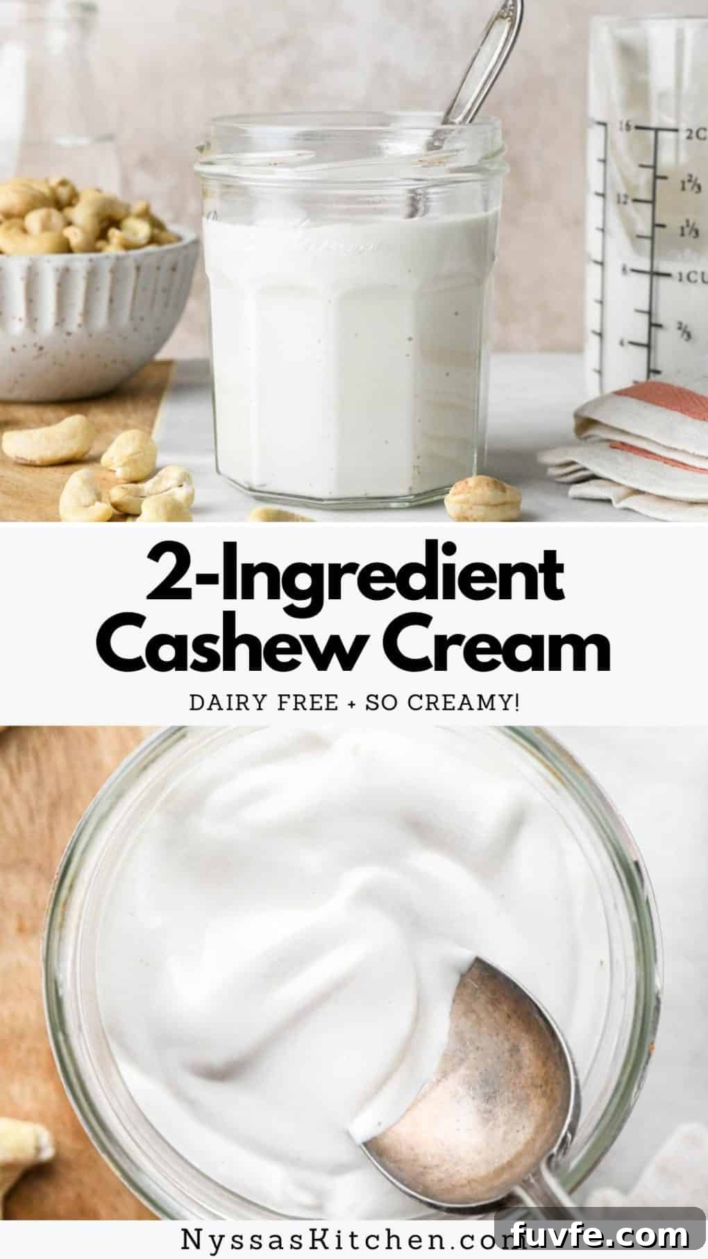 Cashew Cream Pinterest Pin